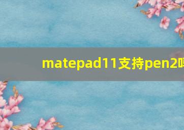 matepad11支持pen2吗