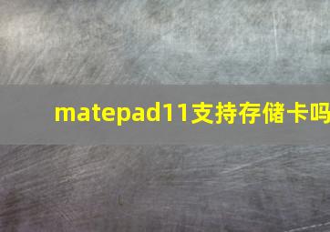 matepad11支持存储卡吗