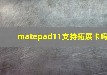 matepad11支持拓展卡吗