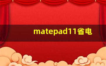 matepad11省电