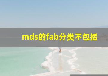 mds的fab分类不包括