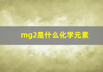 mg2是什么化学元素