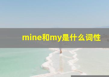 mine和my是什么词性