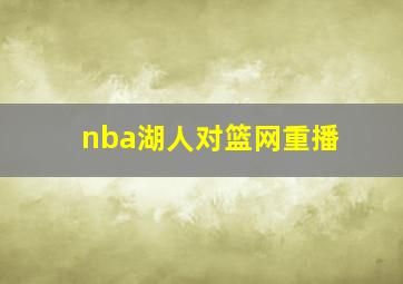 nba湖人对篮网重播