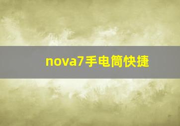 nova7手电筒快捷