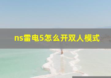 ns雷电5怎么开双人模式