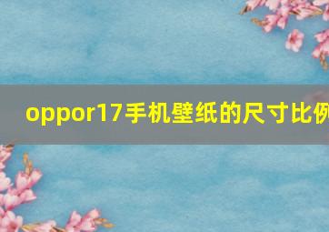 oppor17手机壁纸的尺寸比例