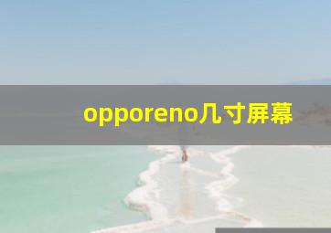 opporeno几寸屏幕