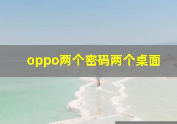 oppo两个密码两个桌面