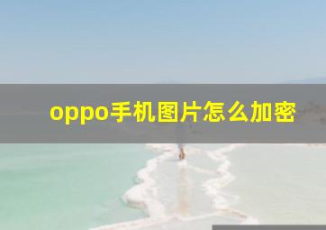 oppo手机图片怎么加密