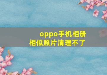 oppo手机相册相似照片清理不了