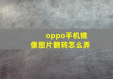 oppo手机镜像图片翻转怎么弄