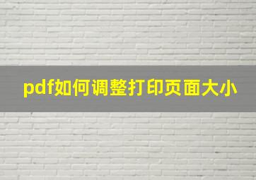 pdf如何调整打印页面大小