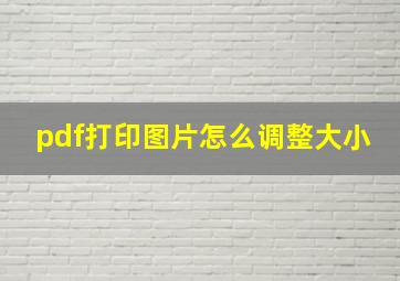 pdf打印图片怎么调整大小