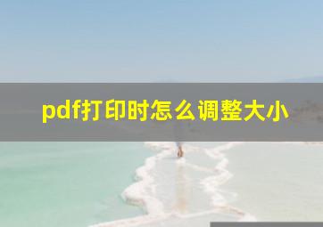 pdf打印时怎么调整大小