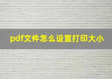 pdf文件怎么设置打印大小