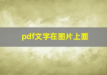 pdf文字在图片上面