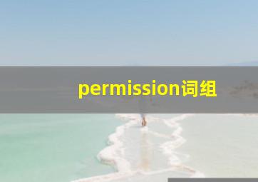 permission词组