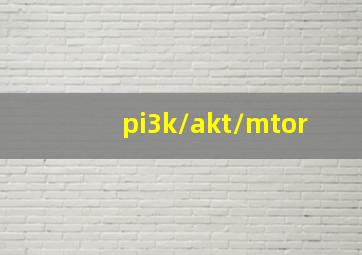 pi3k/akt/mtor