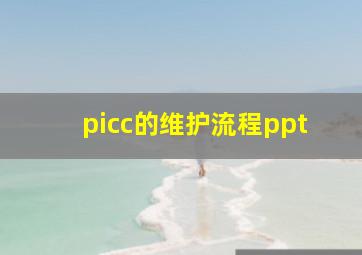 picc的维护流程ppt