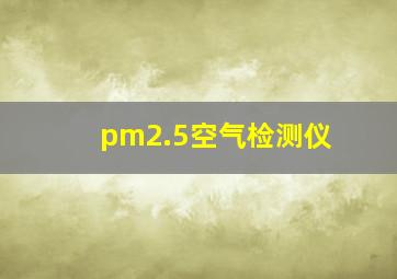 pm2.5空气检测仪