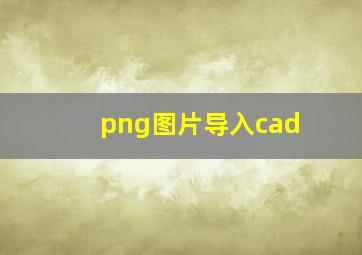 png图片导入cad