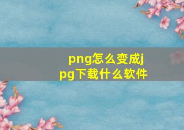 png怎么变成jpg下载什么软件