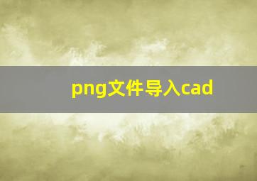 png文件导入cad