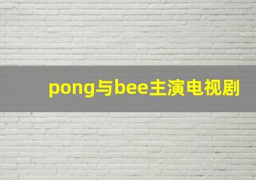 pong与bee主演电视剧