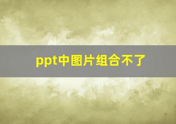 ppt中图片组合不了