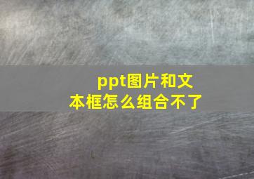 ppt图片和文本框怎么组合不了