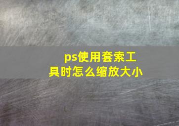 ps使用套索工具时怎么缩放大小