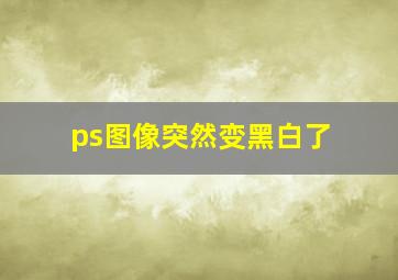 ps图像突然变黑白了