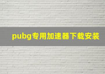 pubg专用加速器下载安装