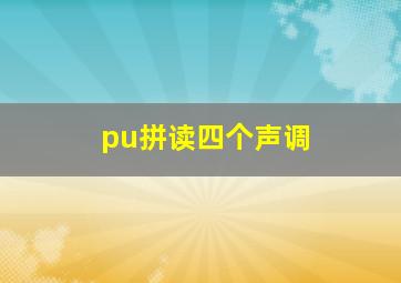 pu拼读四个声调