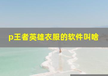 p王者英雄衣服的软件叫啥