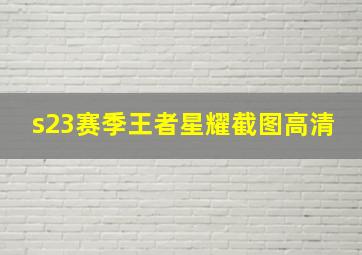 s23赛季王者星耀截图高清