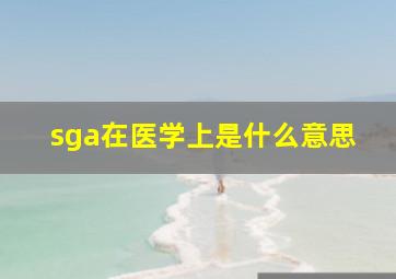 sga在医学上是什么意思