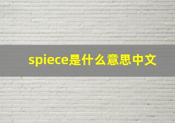 spiece是什么意思中文