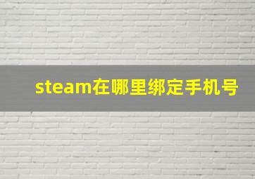 steam在哪里绑定手机号