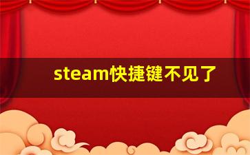 steam快捷键不见了