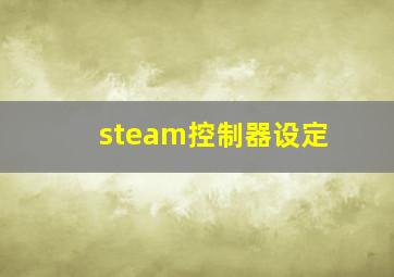 steam控制器设定