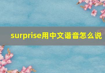 surprise用中文谐音怎么说