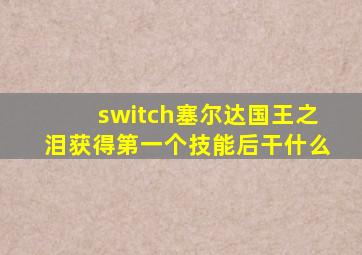 switch塞尔达国王之泪获得第一个技能后干什么