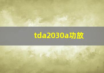 tda2030a功放