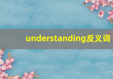 understanding反义词