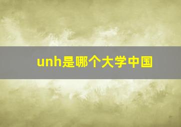 unh是哪个大学中国