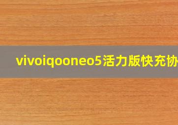 vivoiqooneo5活力版快充协议