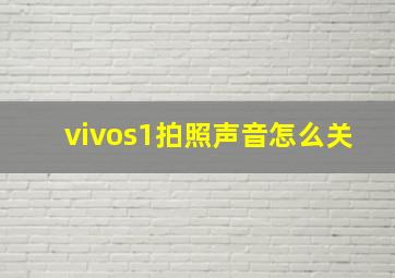 vivos1拍照声音怎么关