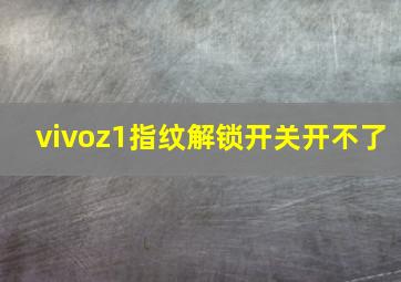 vivoz1指纹解锁开关开不了